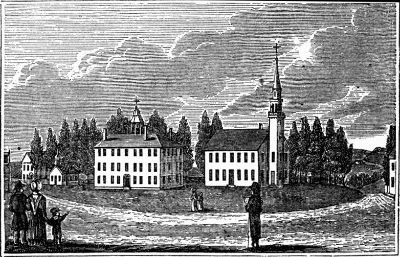 Etching of Bacon Academy