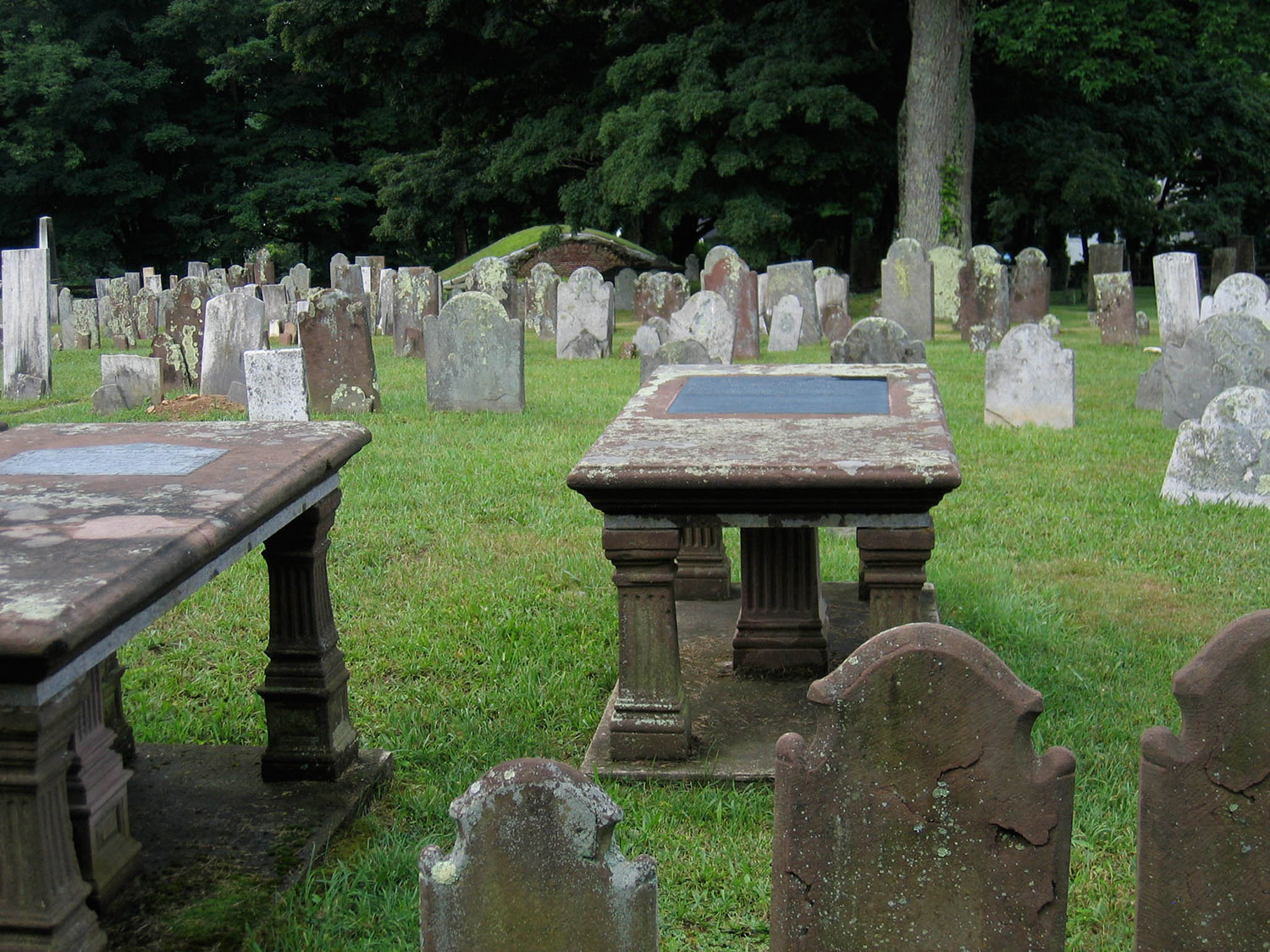 Colchester Burying Ground table stones